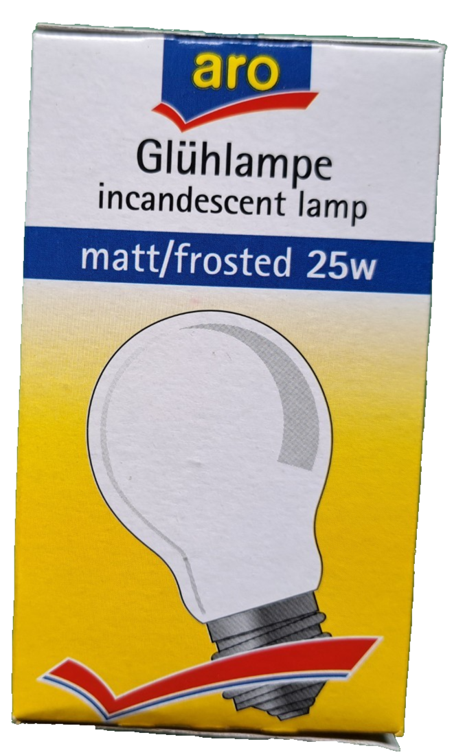 Aro Glühlampe matt/frosted 25W 2 Stück